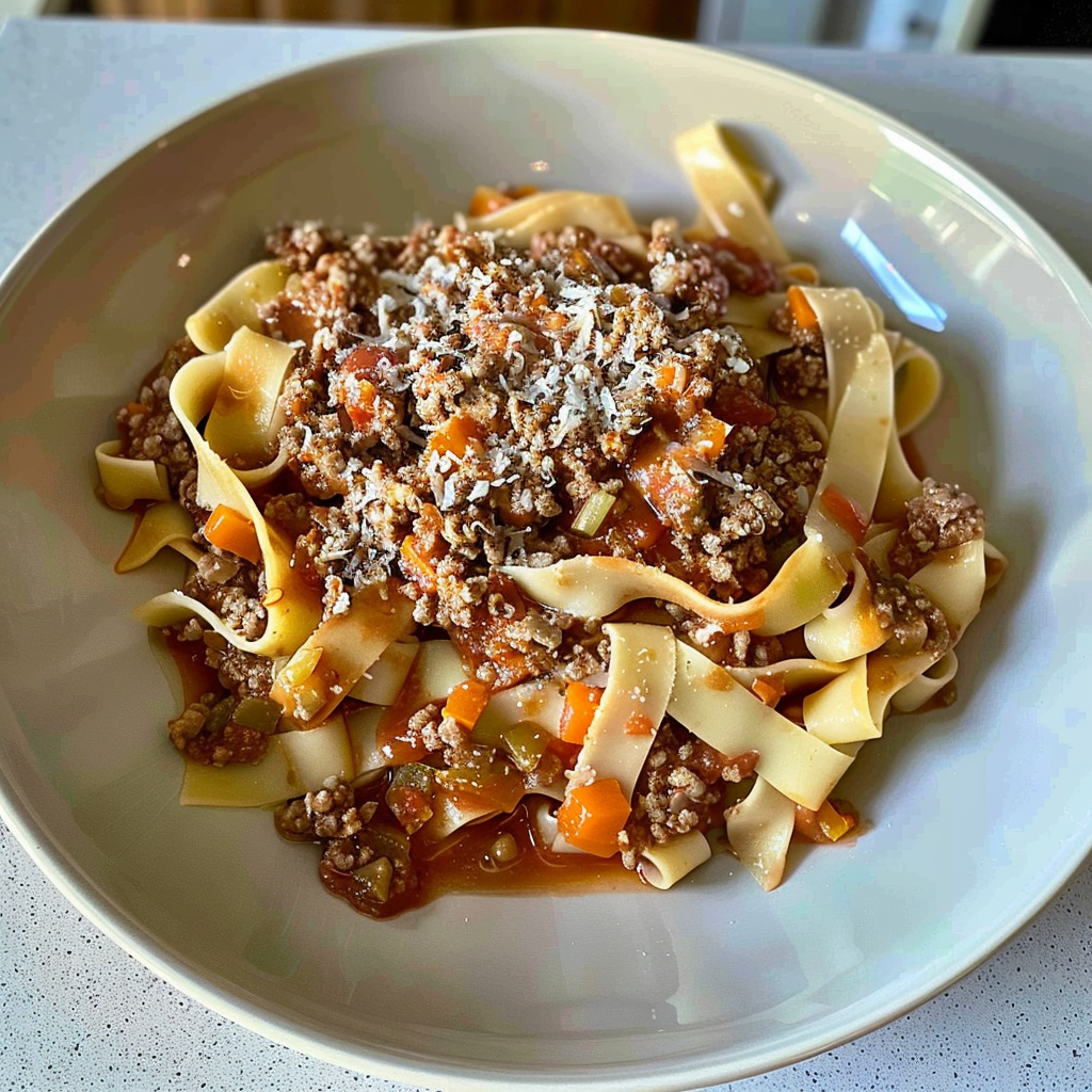 Recipe preparation for Stanley Tucci’s 20-Minute Bolognese
