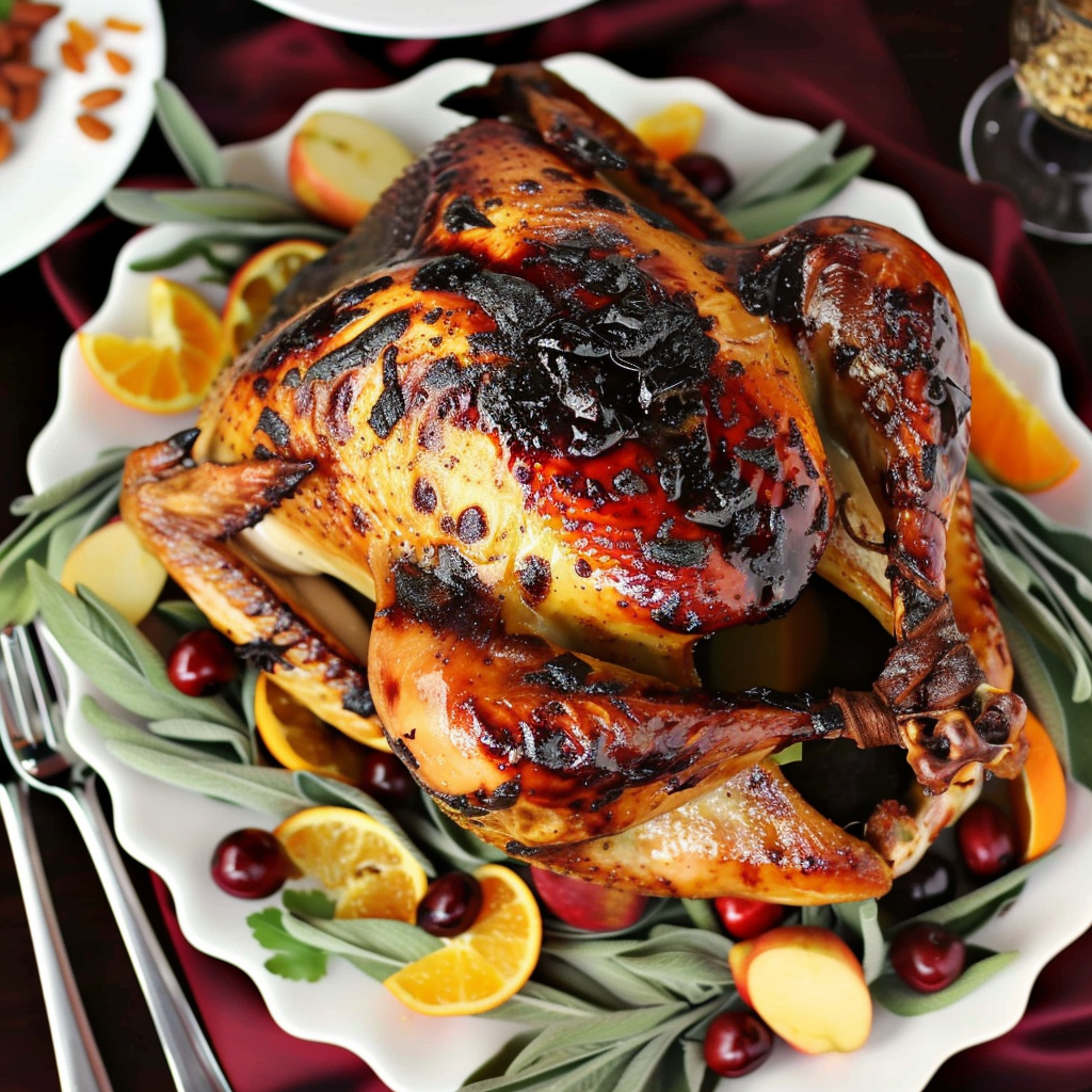 Recipe preparation for Apple Cider & Sage Brined Turkey