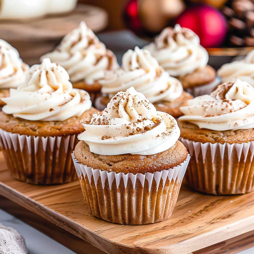 Recipe preparation for Gingerbread Latte Cupcakes