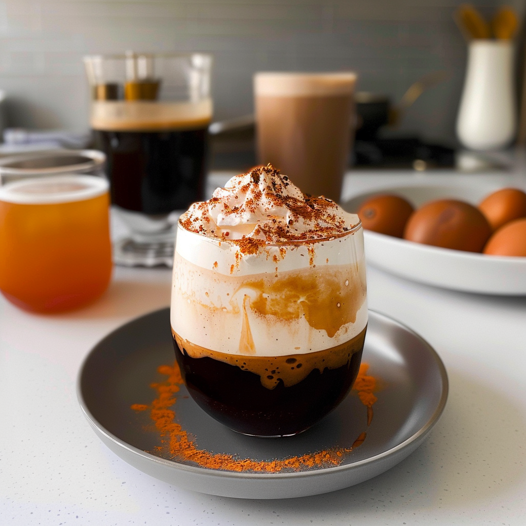 Recipe preparation for Pumpkin Cream Cold Foam