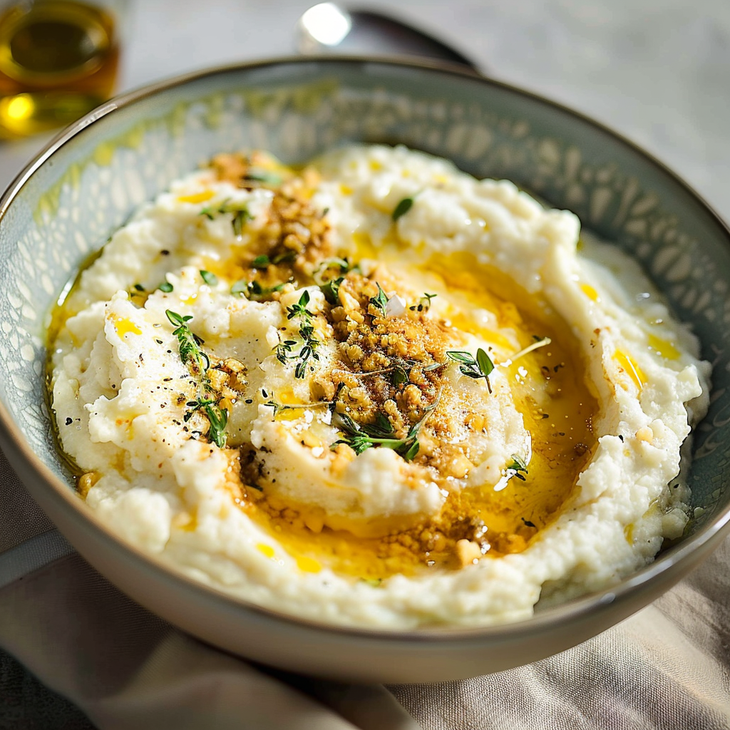 Recipe preparation for Brown Butter Cauliflower Mash