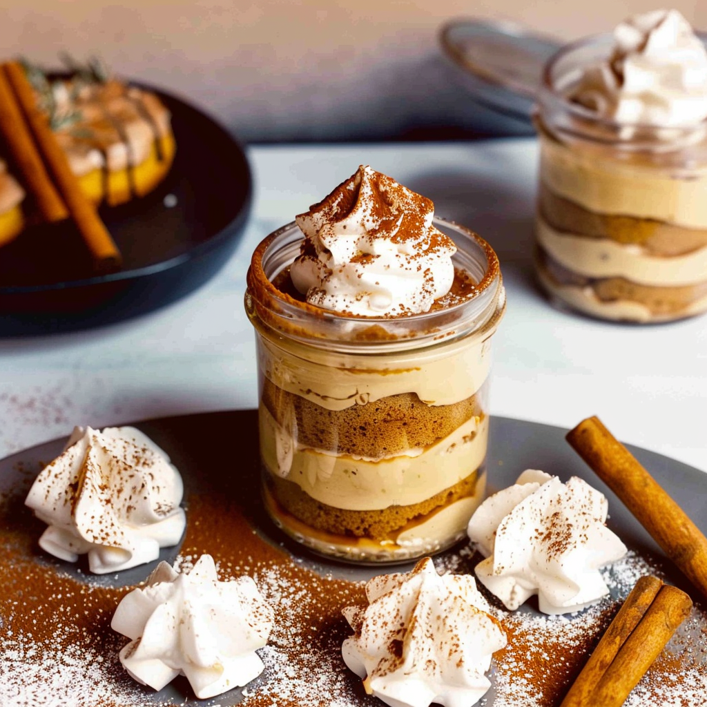 Recipe preparation for Gingerbread Latte Tiramisu