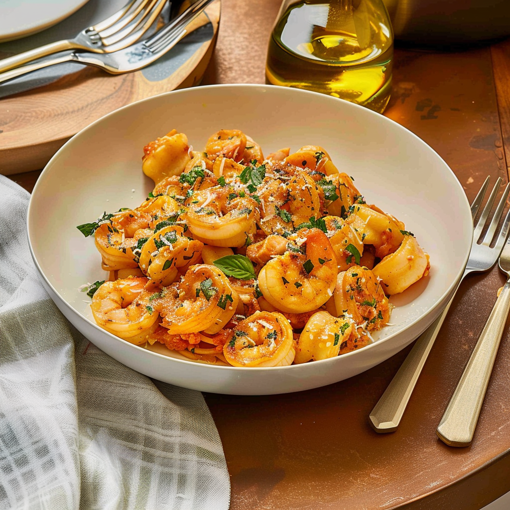 Recipe preparation for Marry Me Shrimp Pasta