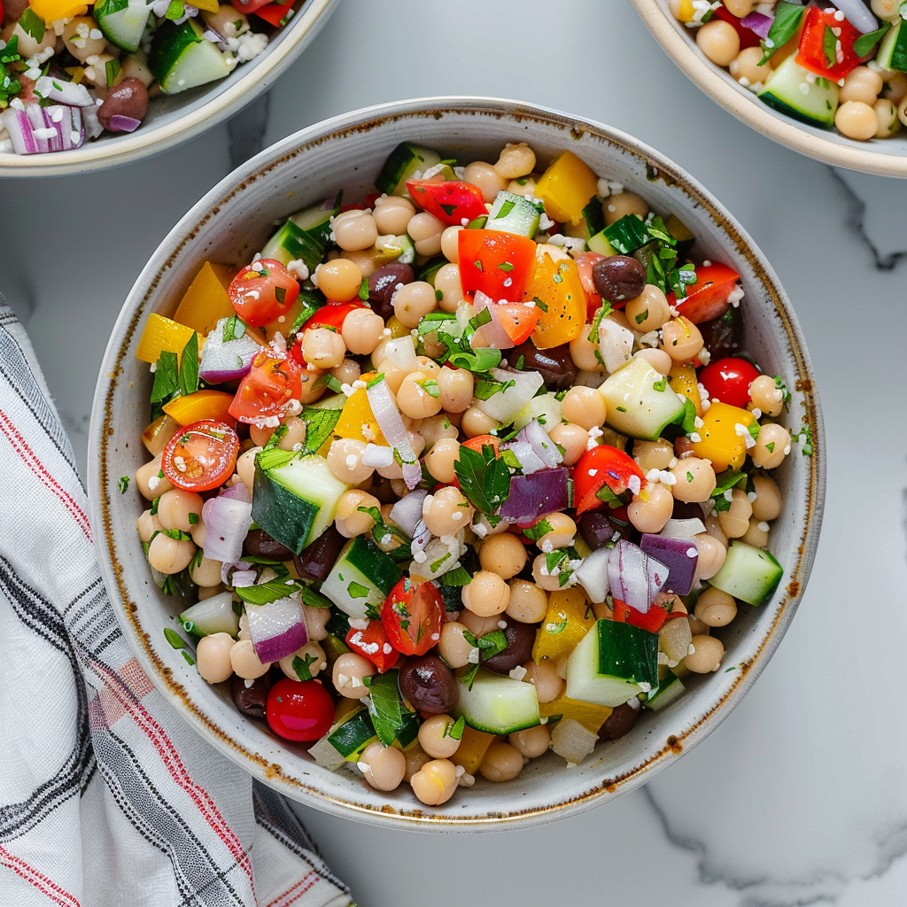 Recipe preparation for Dense Bean Salad