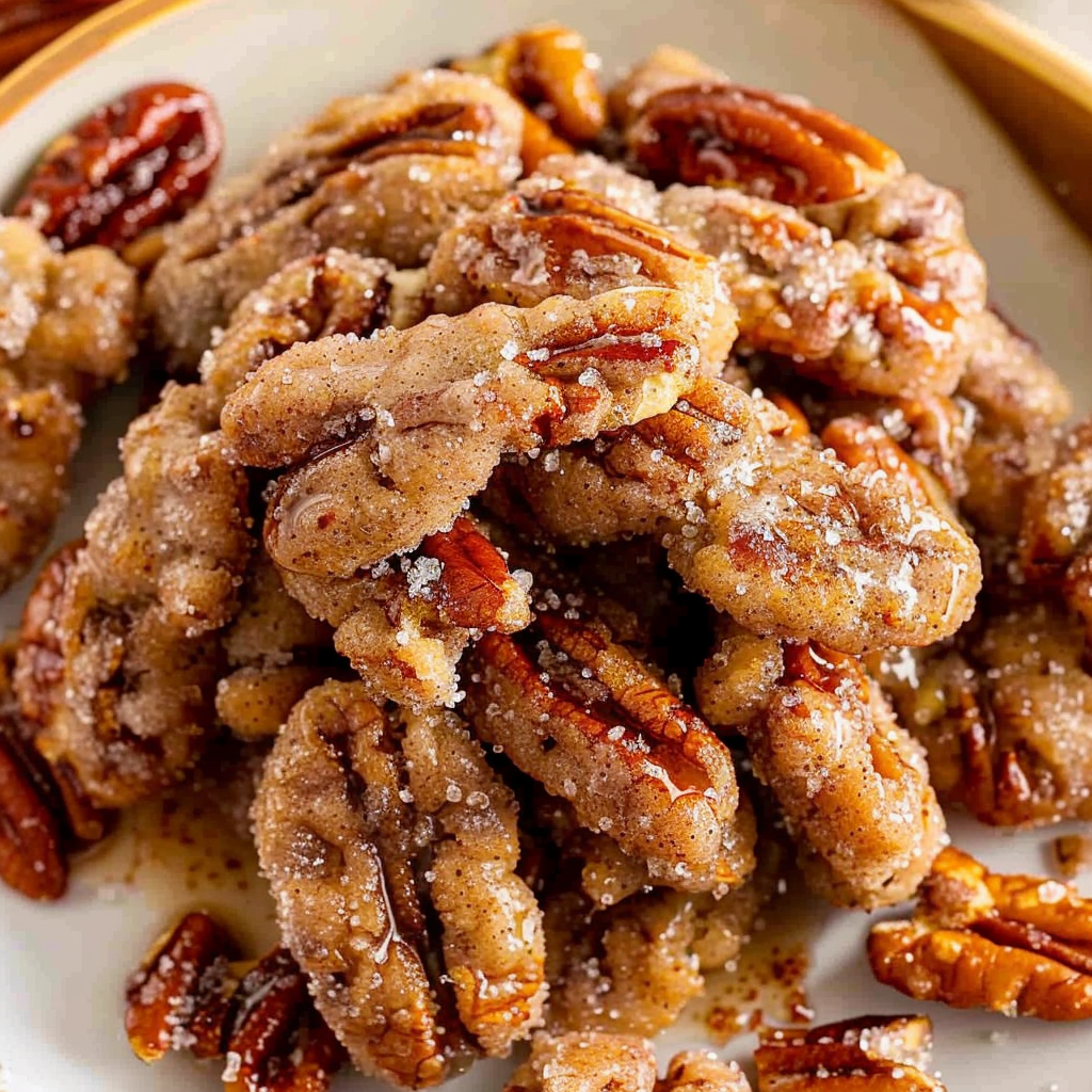 Recipe preparation for Cinnamon Sugar Pecans