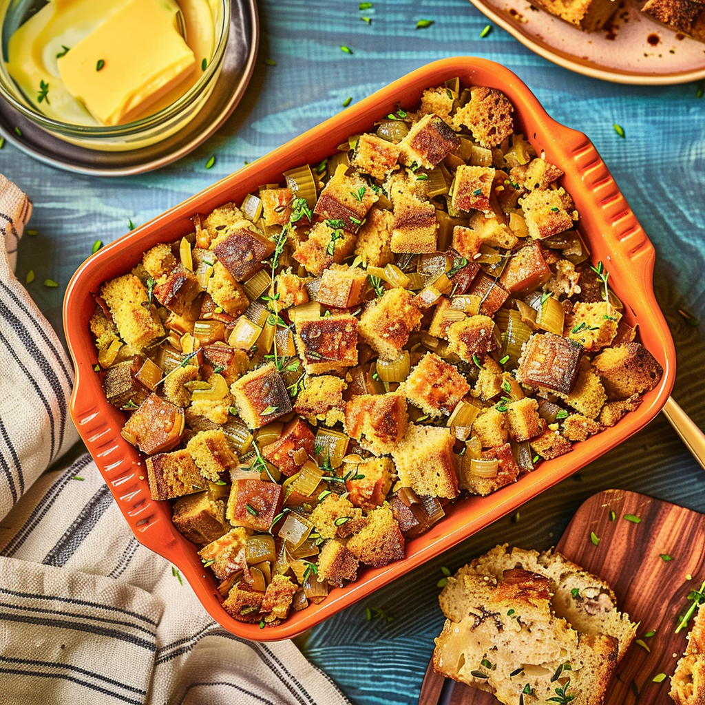 Recipe preparation for Sausage Stuffing