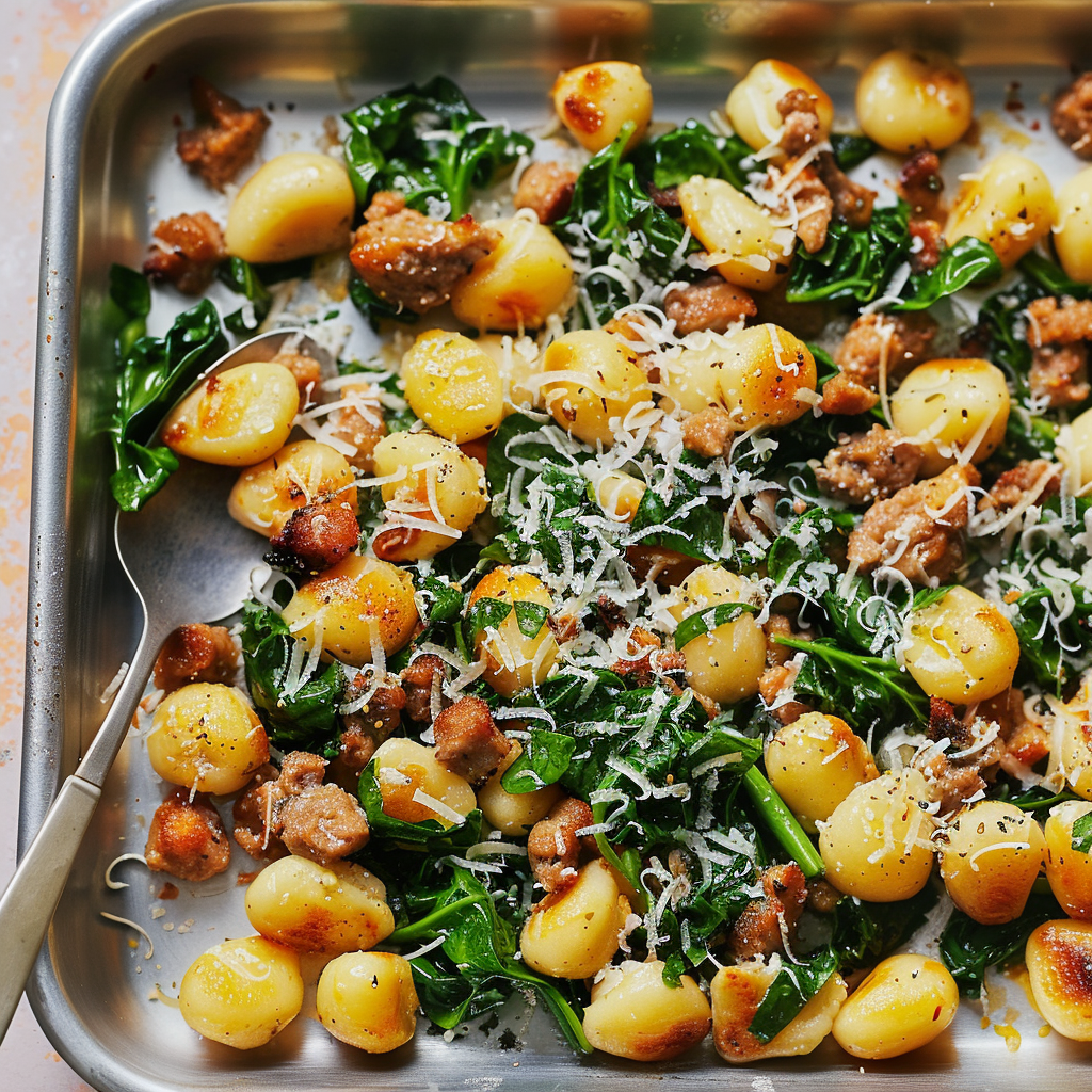 Recipe preparation for Sheet Pan Gnocchi