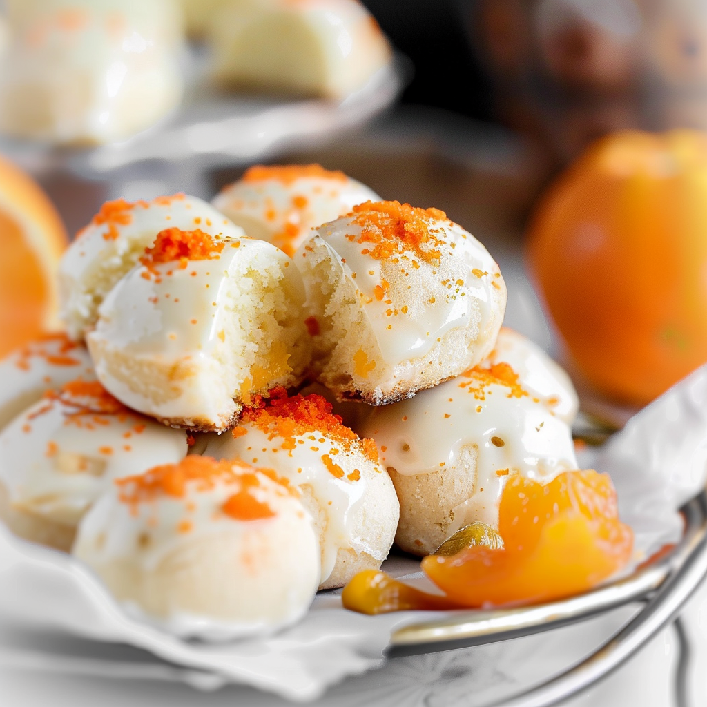 Recipe preparation for Iced Orange Shortbread Cookies