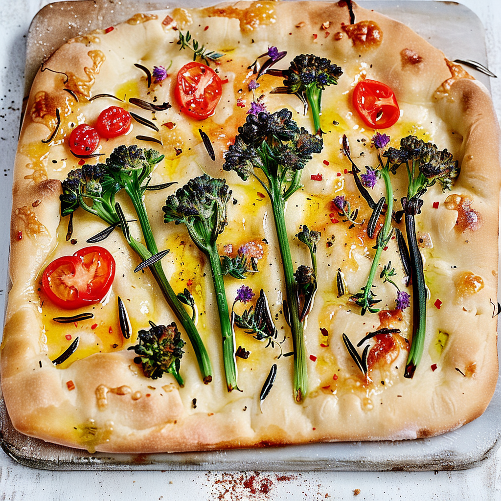 Recipe preparation for Focaccia Art