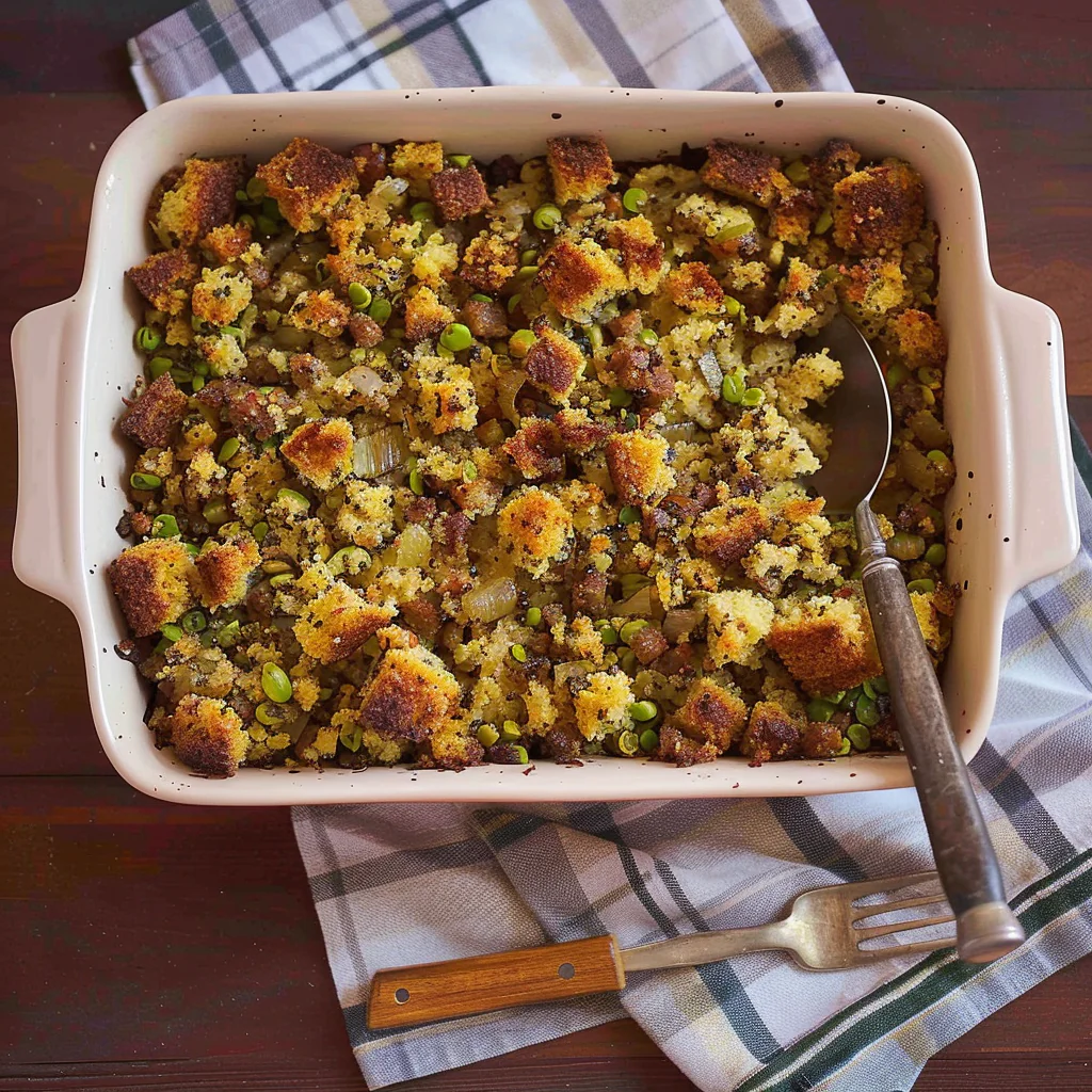 Recipe preparation for Cornbread Sausage Stuffing