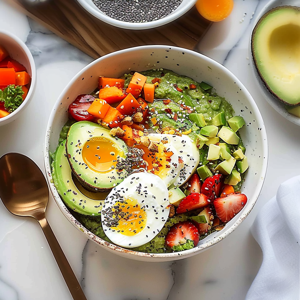 Recipe preparation for Avocado Breakfast Bowl