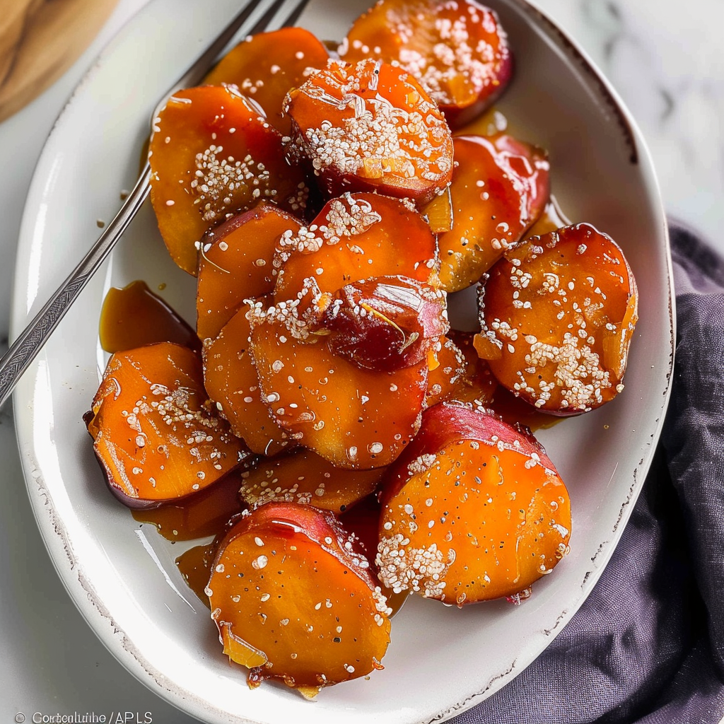 Recipe preparation for Maple Miso Sweet Potato Casserole