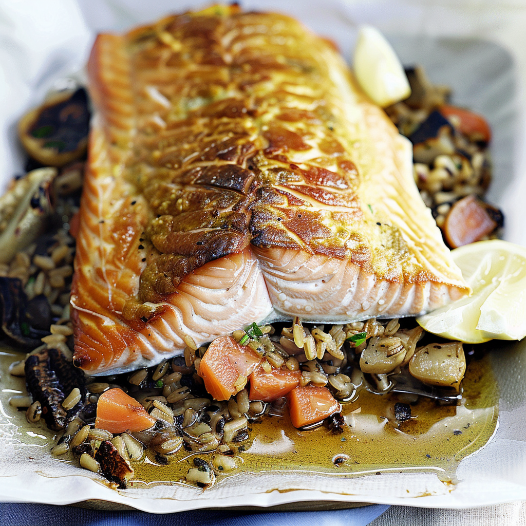 Recipe preparation for Salmon Coulibiac