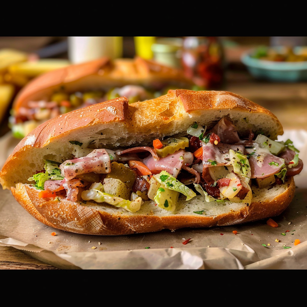 Recipe preparation for Italian Chopped Sandwich