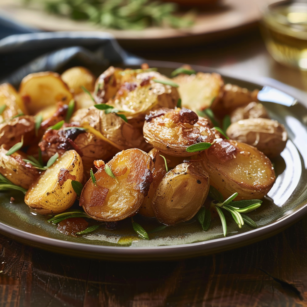 Recipe preparation for Duck Fat Roasted Potatoes