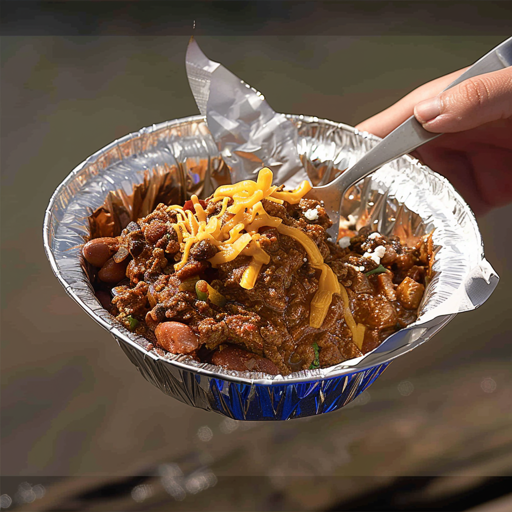 Recipe preparation for Campfire Chili in a Bag