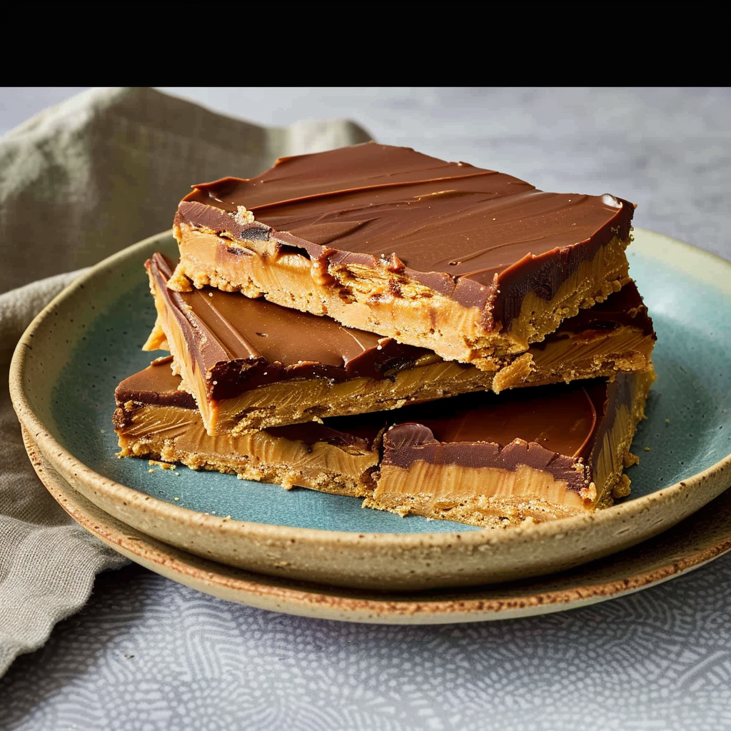 Recipe preparation for No-Bake Peanut Butter Bars