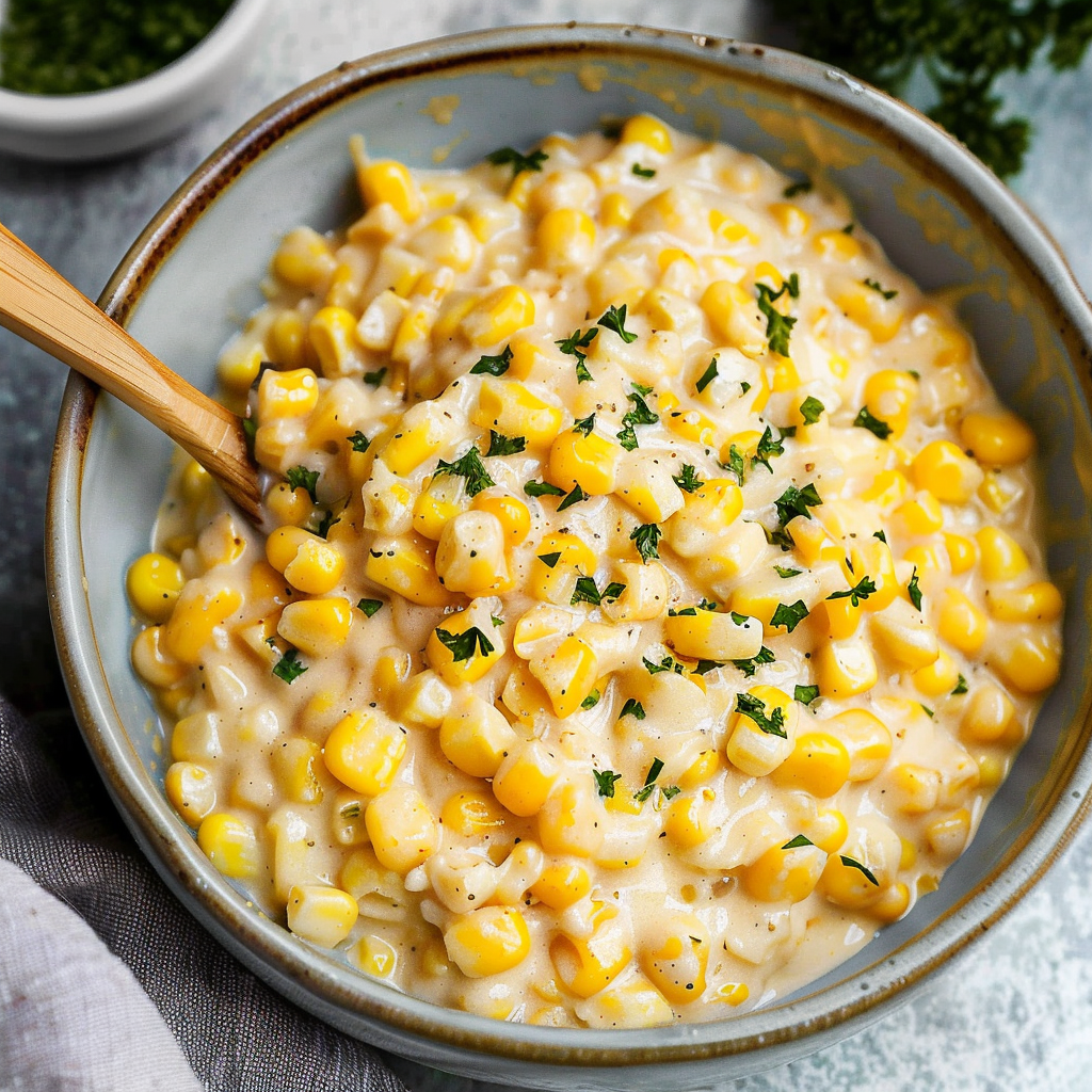 Recipe preparation for Slow Cooker Creamed Corn