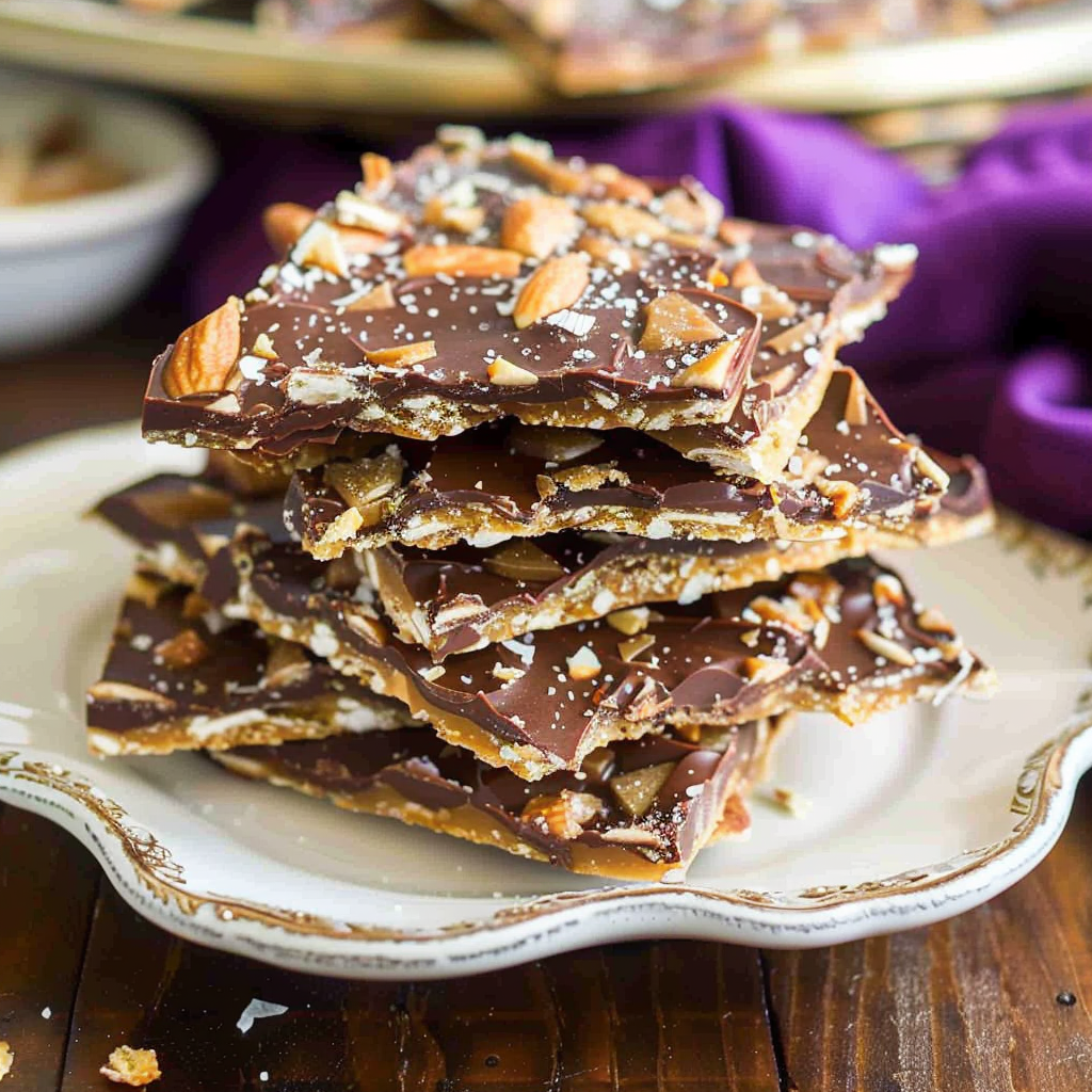 Recipe preparation for Saltine Cracker Toffee