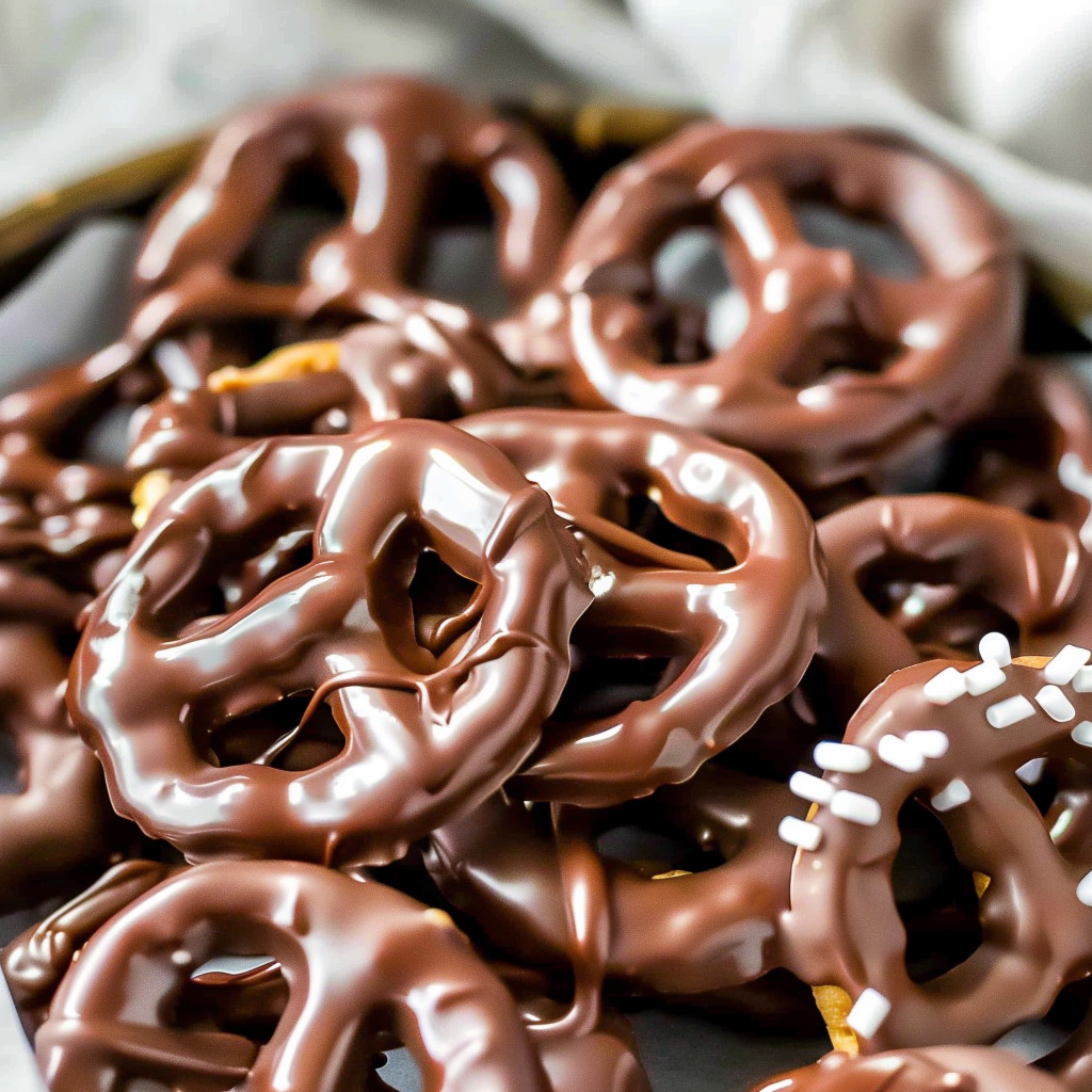 Recipe preparation for Chocolate Covered Pretzels