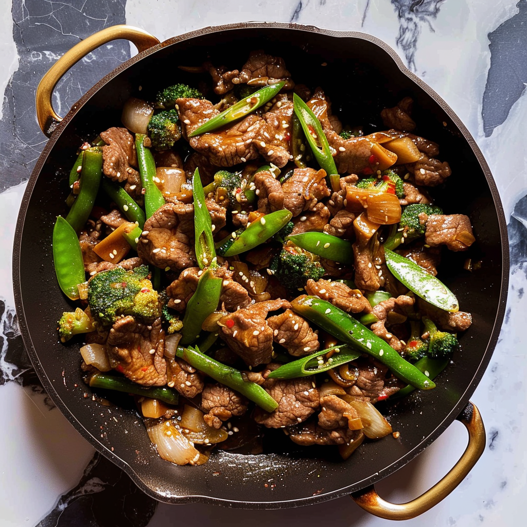 Recipe preparation for Honey Soy Steak & Veggie Stir Fry