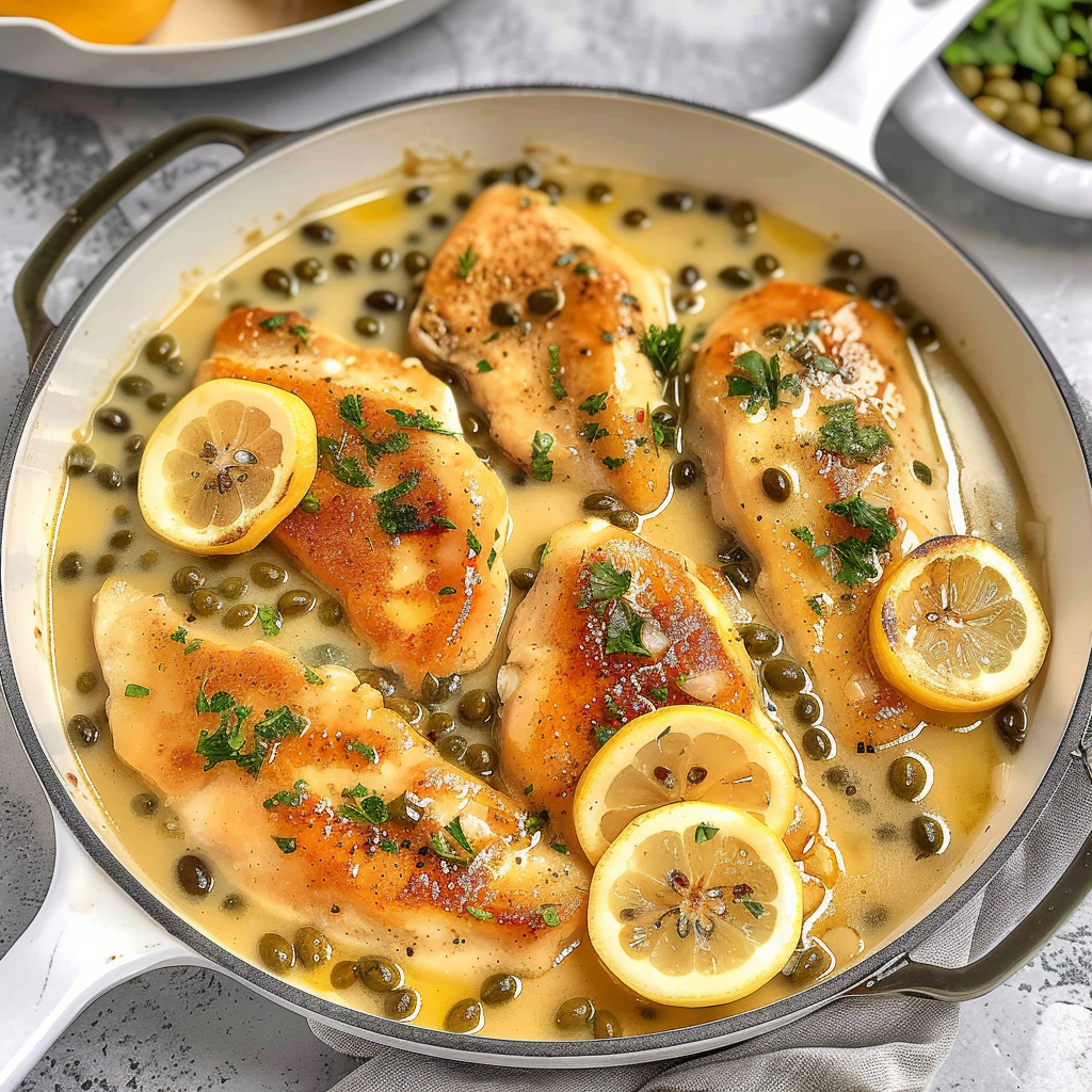 Recipe preparation for Quick Chicken Piccata with Capers