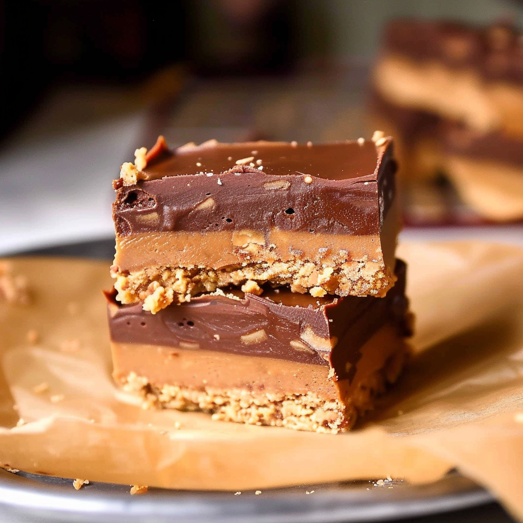 Recipe preparation for Gluten-Free Chocolate Peanut Butter Bars