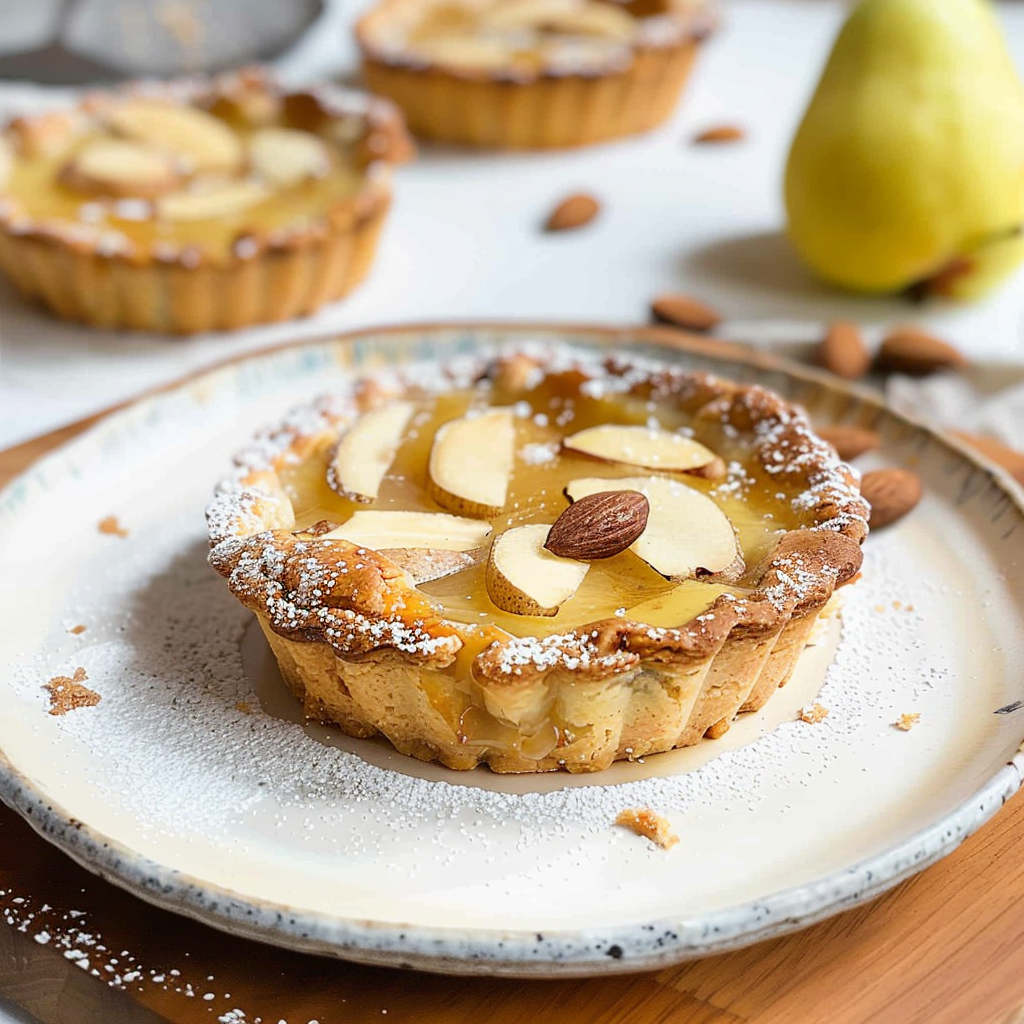 Recipe preparation for Individual Pear and Almond Tarts
