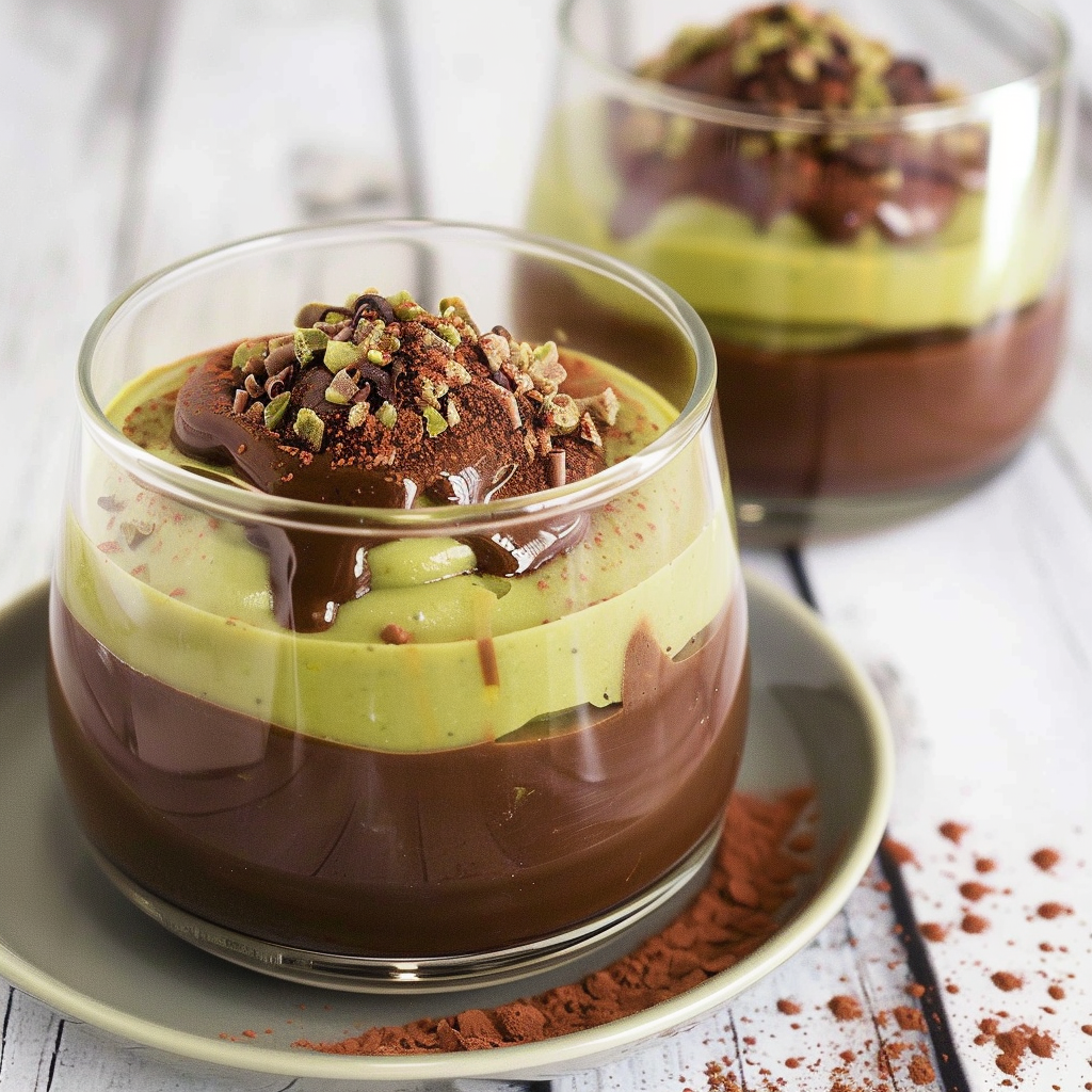 Recipe preparation for Gluten-Free Chocolate Avocado Pudding Parfaits