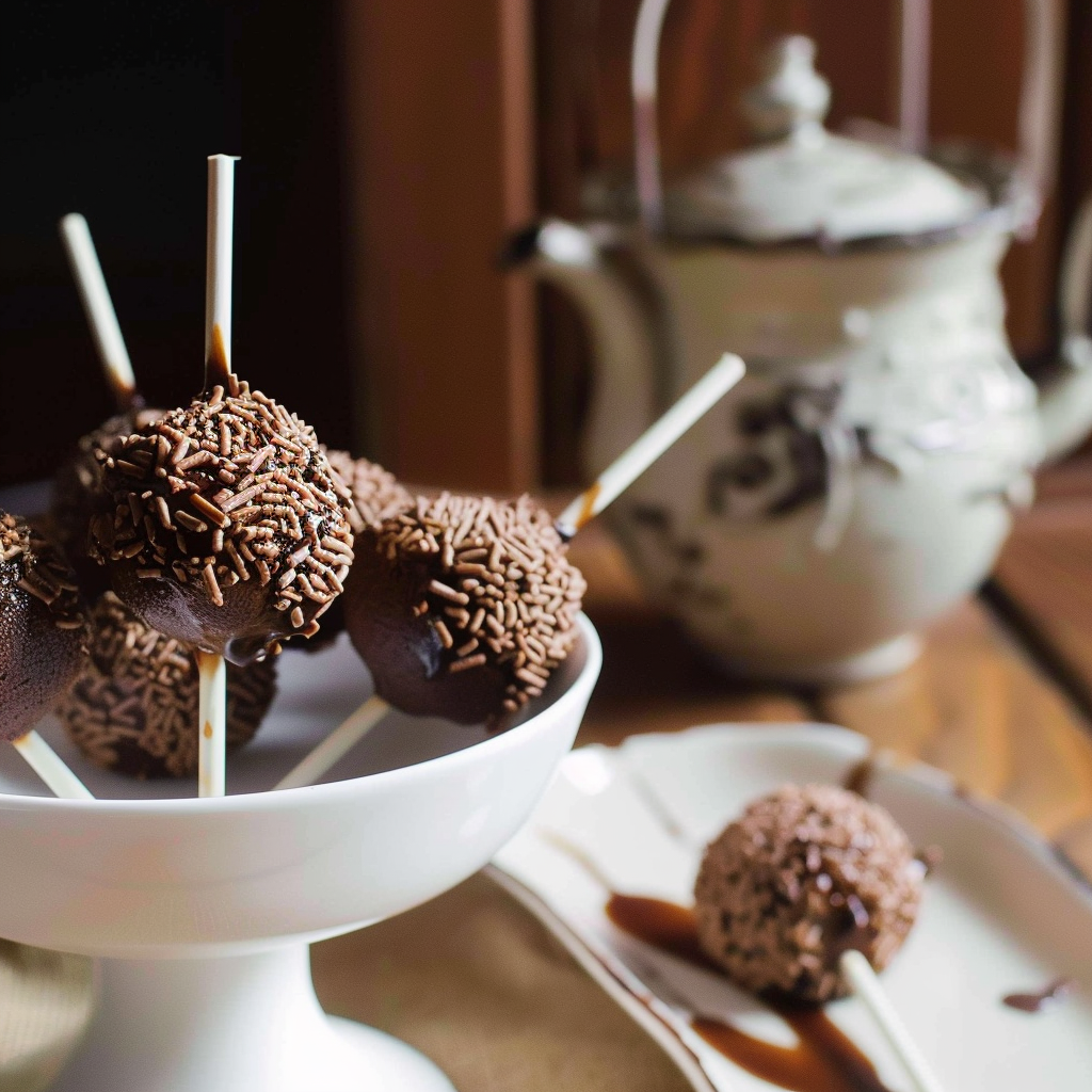 Recipe preparation for Hot Buttered Rum Cake Pops