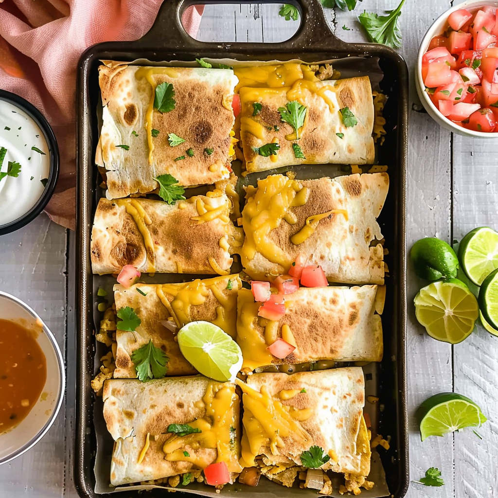 Recipe preparation for Sheet Pan Quesadillas