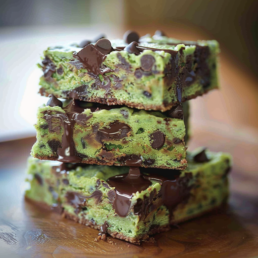 Recipe preparation for Mint Chocolate Cookie Bars