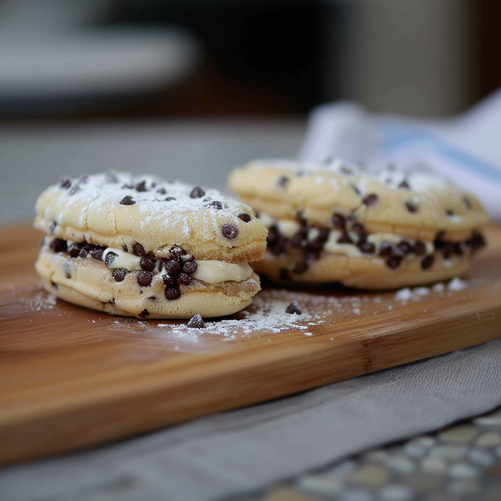 Recipe preparation for Cannoli Sandwich Cookies