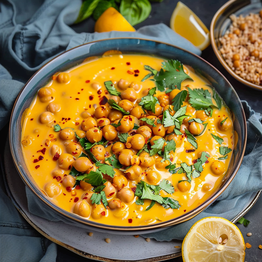 Recipe preparation for Slow Cooker Coconut Curry Chickpeas