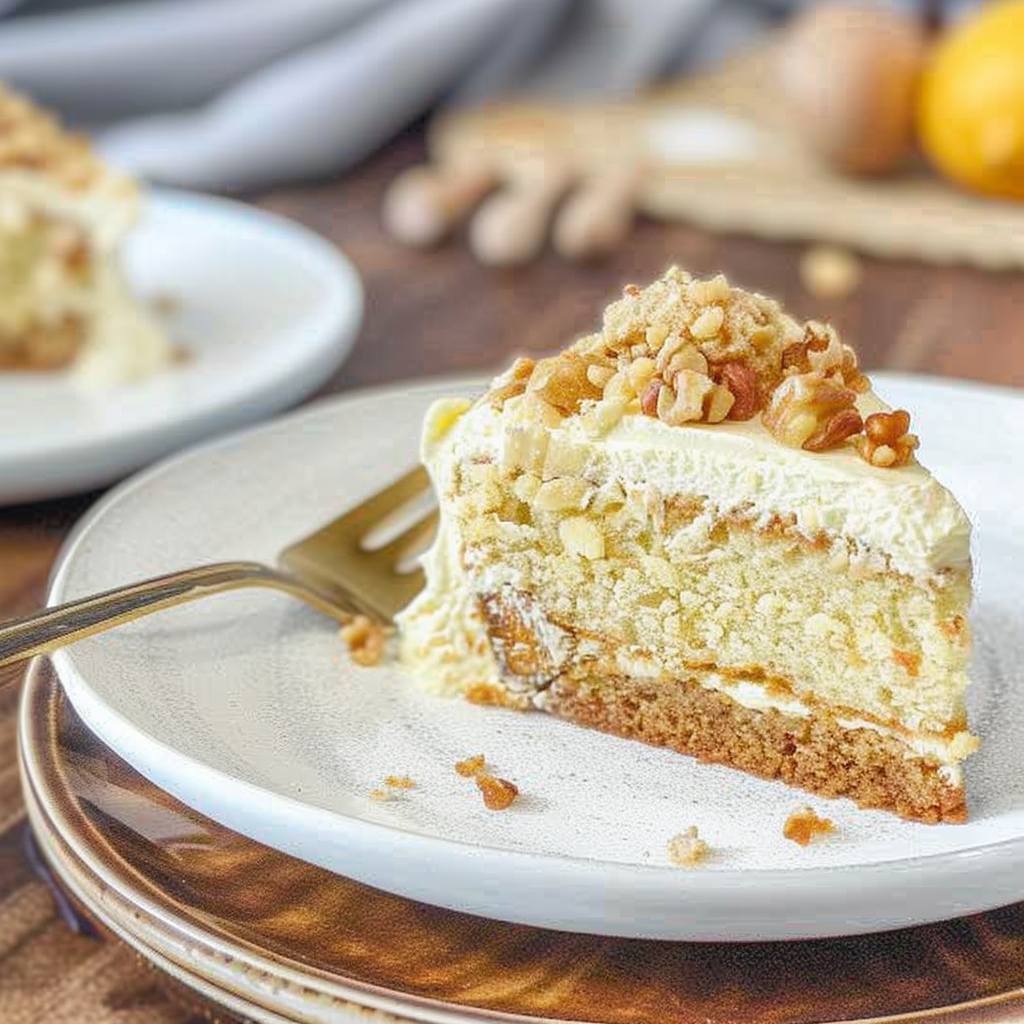 Recipe preparation for Lemon Hazelnut Torte