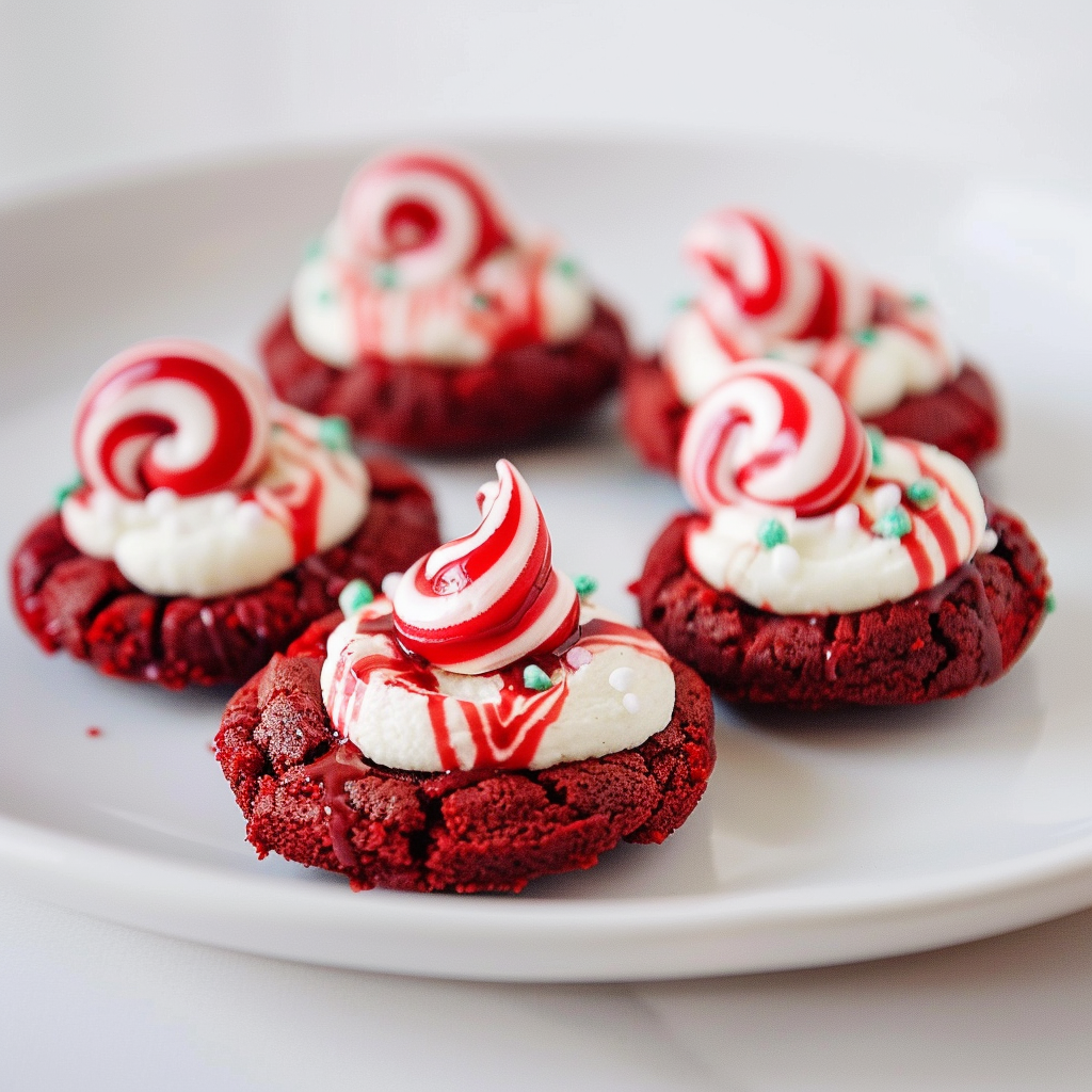 Recipe preparation for Red Velvet Peppermint Cookie Bars