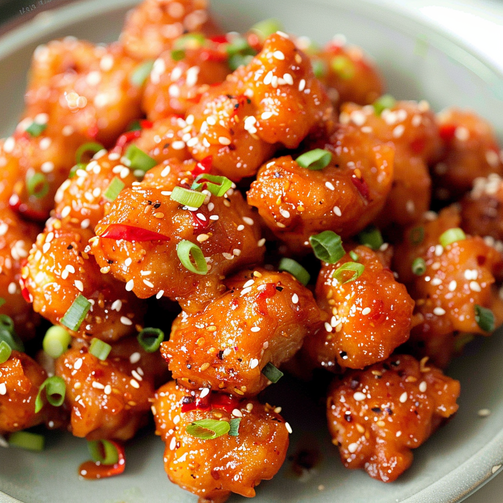 Recipe preparation for Sticky Chili Garlic Chicken Bites