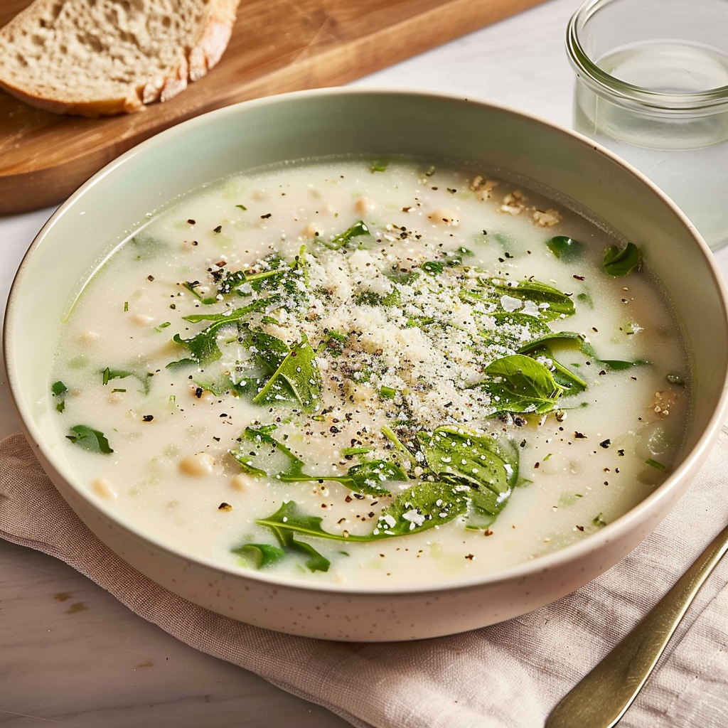 Recipe preparation for Creamy Cannellini & Thyme Winter Soup