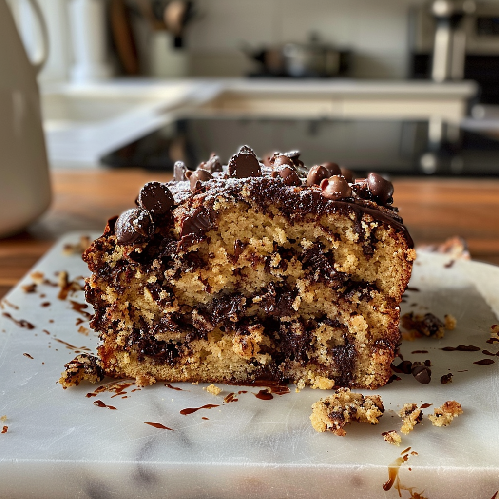 Recipe preparation for Brown Butter Chocolate Crunch Cake Slices