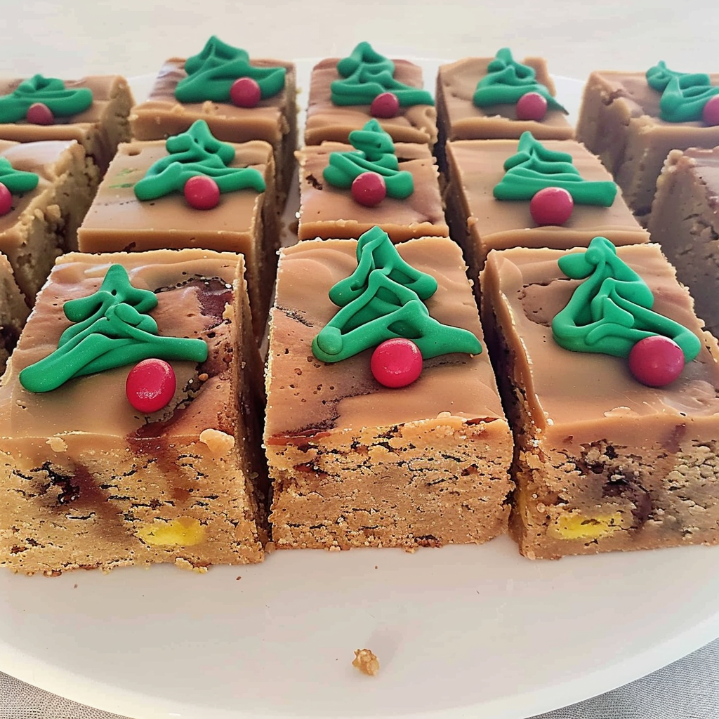 Recipe preparation for Cinnamon Brown Butter Blondie Trees