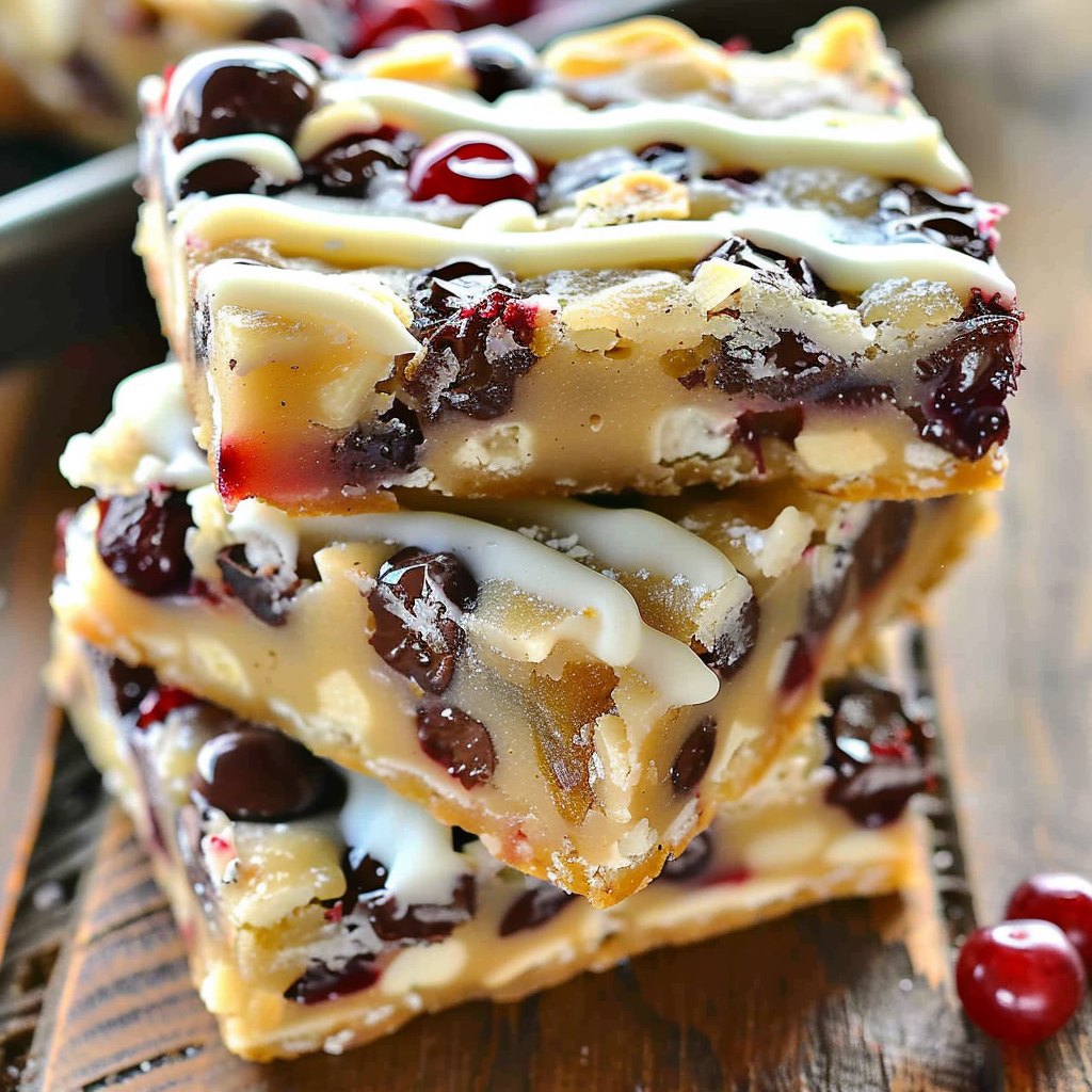 Recipe preparation for Cranberry White Chocolate Magic Bars