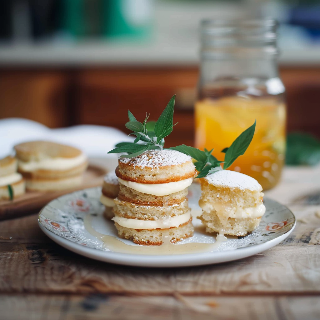 Recipe preparation for Champagne Vanilla Mini Cake