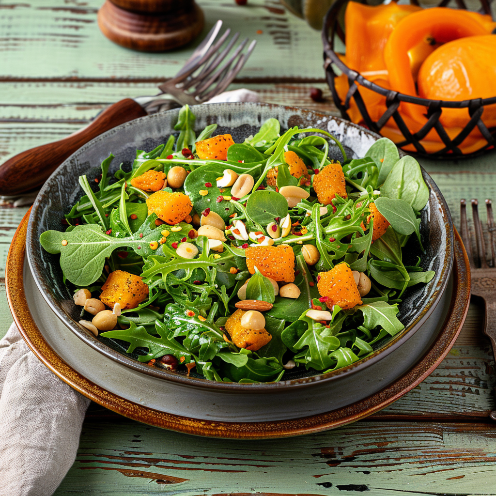 Recipe preparation for Cranberry Almond Power Greens Bowl