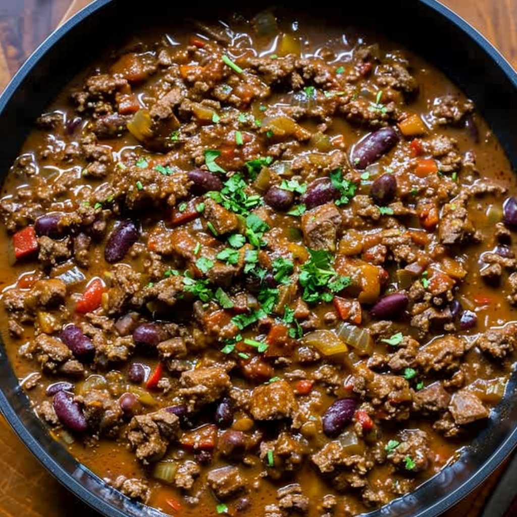 Recipe preparation for Spicy Tamarind Beef Chili