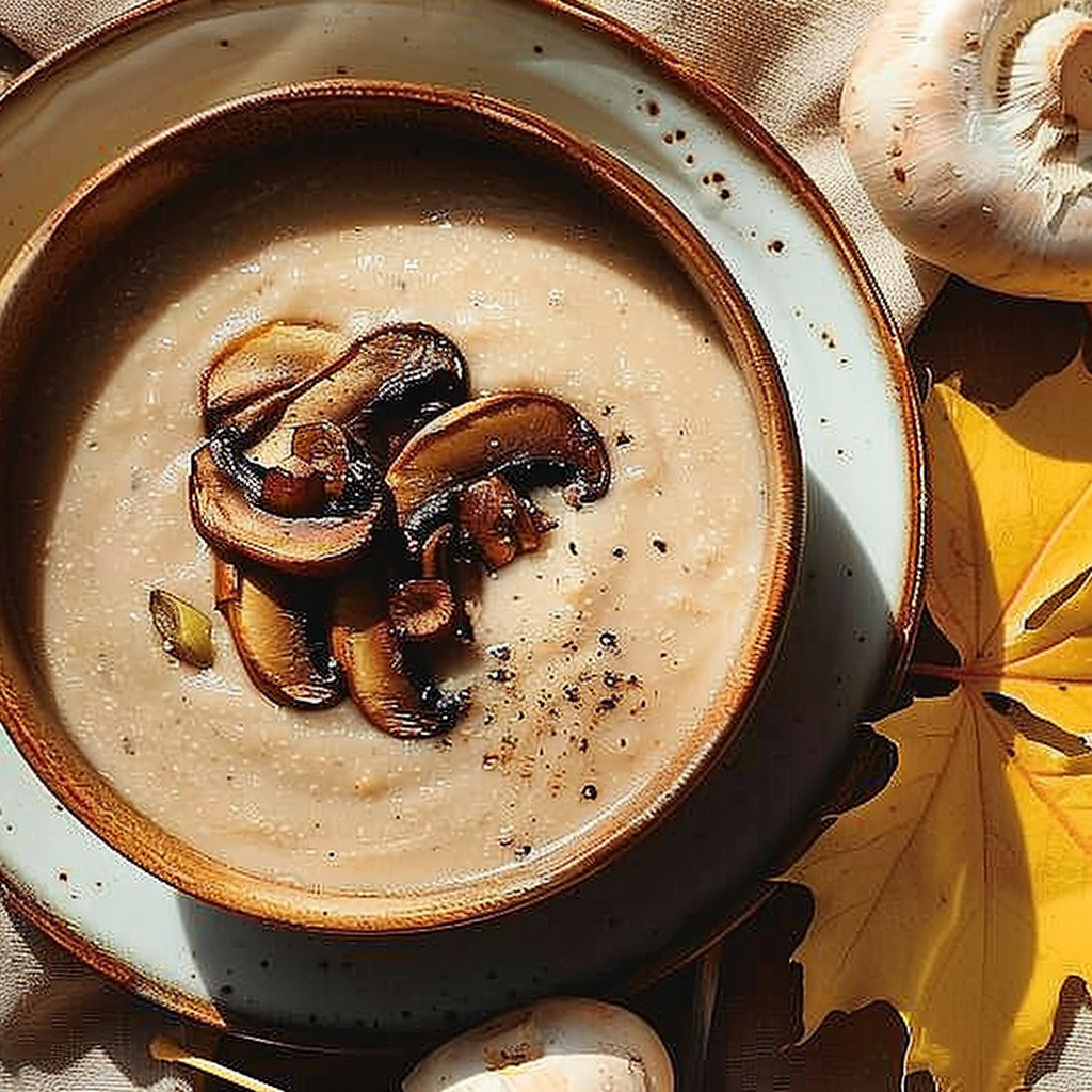Recipe preparation for Chestnut & Mushroom Cream Soup