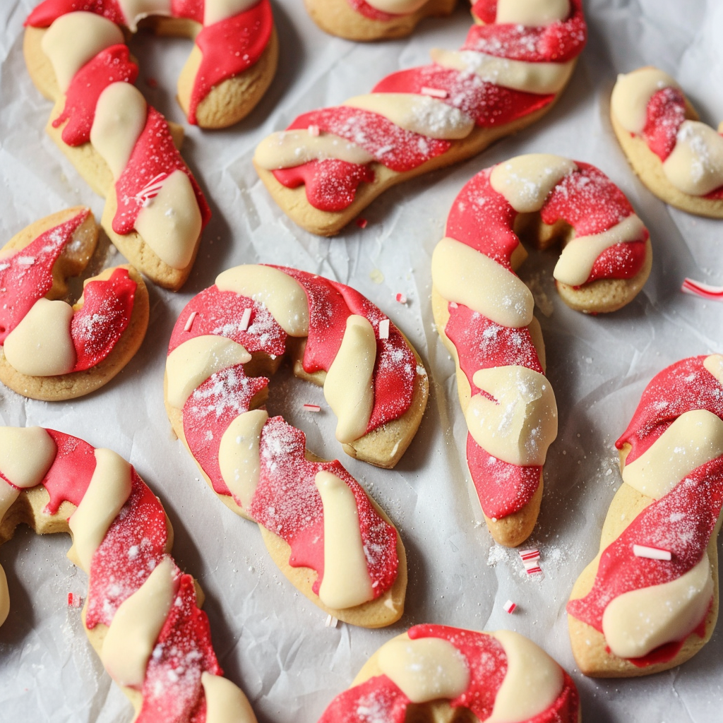 Recipe preparation for Candy Cane Shortbread