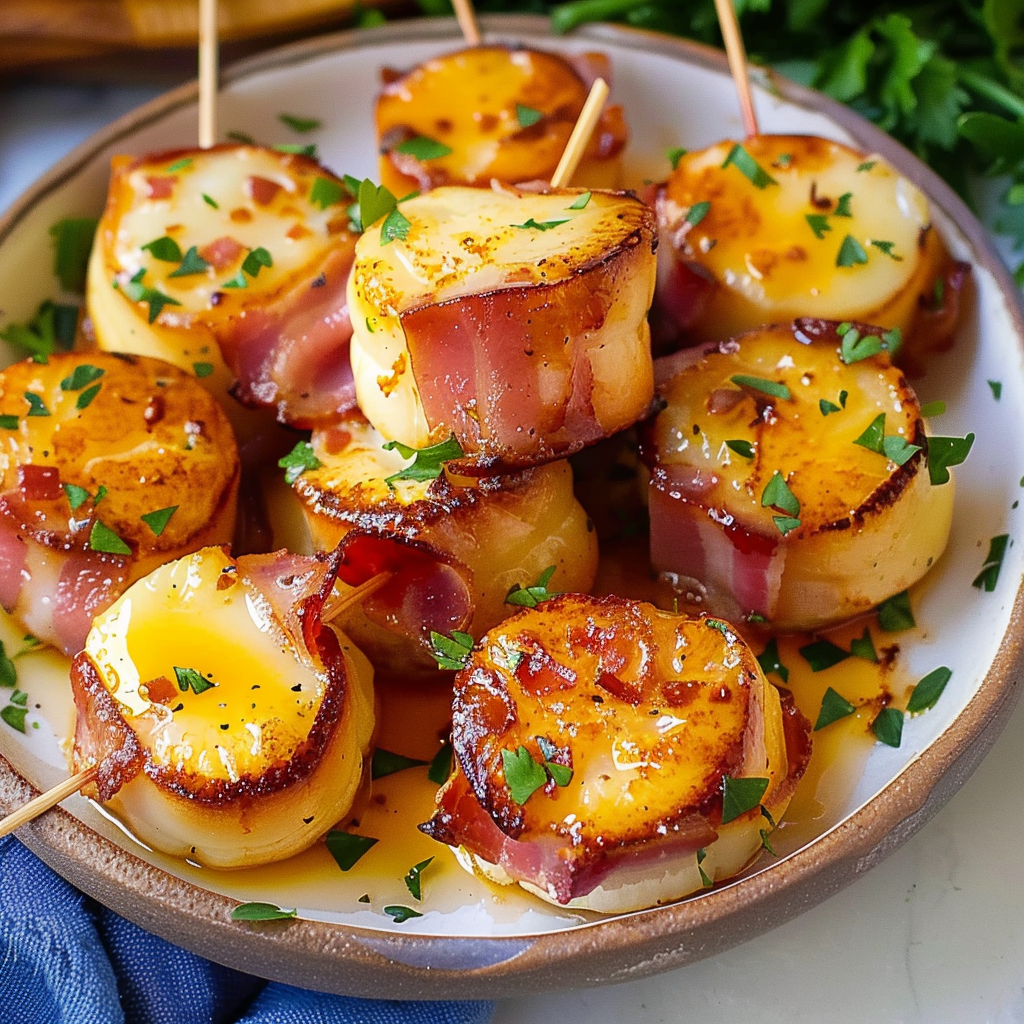 Recipe preparation for Bacon-Wrapped Scallops