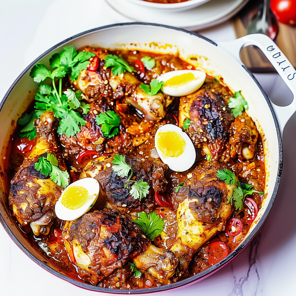 Recipe preparation for Ethiopian Spiced Chicken