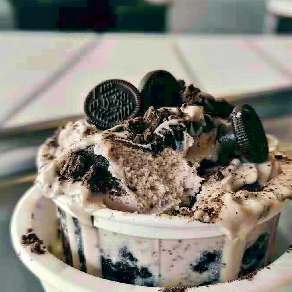 Recipe preparation for Cottage Cheese Oreo Protein Cups