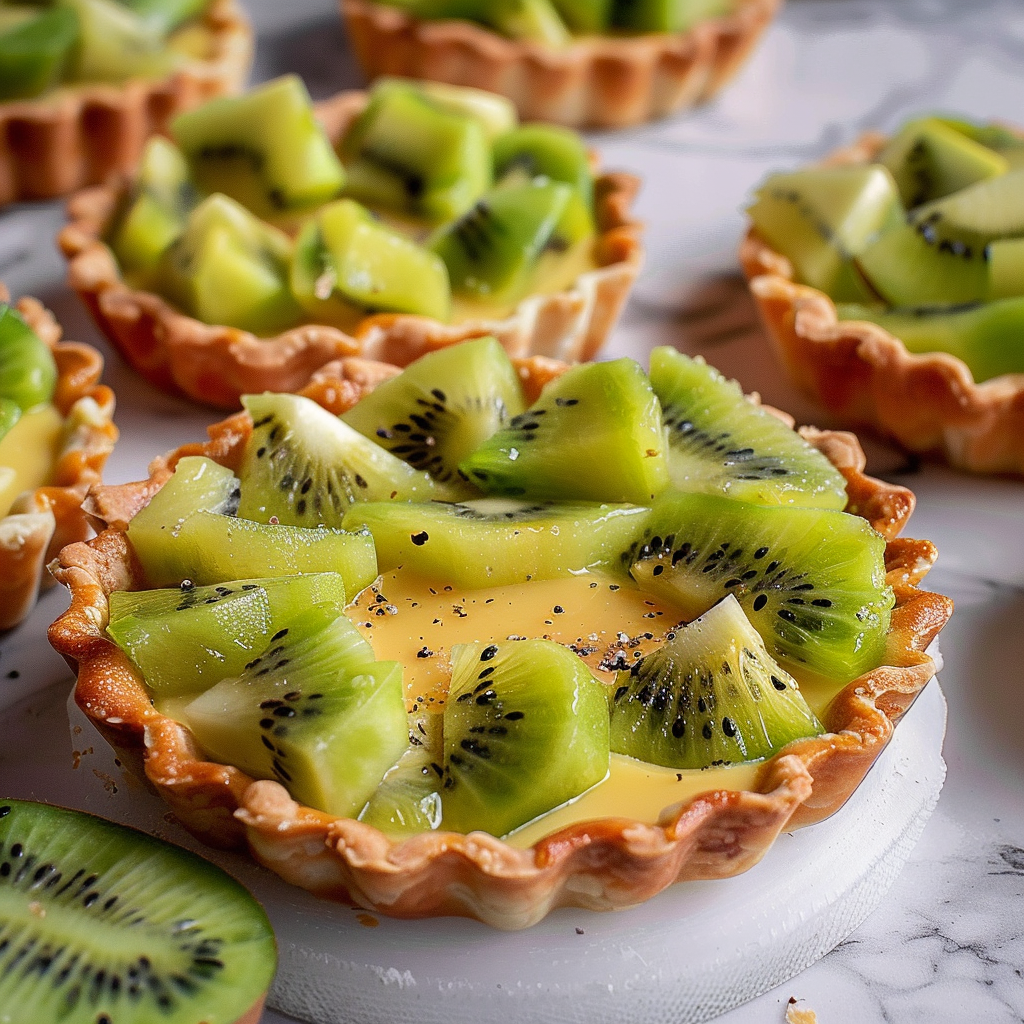 Recipe preparation for Kiwi & Avocado Summer Tart